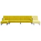 vidaXL Sofá cama en forma de L terciopelo amarillo 260x140x70 cm vidaXL Sofá cama en forma de L terciopelo amarillo 260x140x70 cm