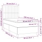 vidaXL Cama box spring con colchón terciopelo verde oscuro 90x190 cm vidaXL Cama box spring con colchón terciopelo verde oscuro 90x190 cm