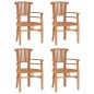 vidaXL Juego de comedor para jardín 5 piezas madera maciza de teca vidaXL Juego de comedor para jardín 5 piezas madera maciza de teca