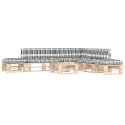vidaXL Muebles de palets 6 pzas y cojines madera pino impregnada