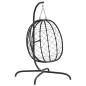 vidaXL Silla colgante huevo acero y ratán sintético con cojín taupé vidaXL Silla colgante huevo acero y ratán sintético con cojín taupé
