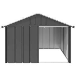 vidaXL Casa perros acero galvanizado gris antracita 116,5x153x81,5 cm