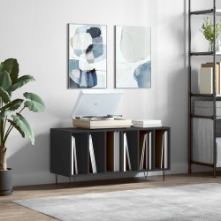 vidaXL Mueble para discos madera contrachapada negro 100x38x48 cm