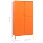 vidaXL Armario de acero naranja 90x50x180 cm vidaXL Armario de acero naranja 90x50x180 cm