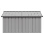 vidaXL Casa para perros acero galvanizado gris 116,5x153x81,5 cm
