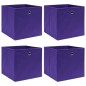vidaXL Cajas de almacenaje 4 uds tela no tejida morado 28x28x28 cm vidaXL Cajas de almacenaje 4 uds tela no tejida morado 28x28x28 cm