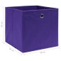 vidaXL Cajas de almacenaje 4 uds tela no tejida morado 28x28x28 cm vidaXL Cajas de almacenaje 4 uds tela no tejida morado 28x28x28 cm