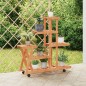 vidaXL Soporte de flores con ruedas madera maciza abeto 95x25x101 cm vidaXL Soporte de flores con ruedas madera maciza abeto 95x25x101 cm