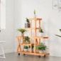 vidaXL Soporte de flores con ruedas madera maciza abeto 95x25x101 cm vidaXL Soporte de flores con ruedas madera maciza abeto 95x25x101 cm