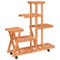 vidaXL Soporte de flores con ruedas madera maciza abeto 95x25x101 cm vidaXL Soporte de flores con ruedas madera maciza abeto 95x25x101 cm