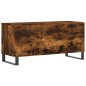 vidaXL Mueble discos madera contrachapada roble ahumado 100x38x48 cm vidaXL Mueble discos madera contrachapada roble ahumado 100x38x48 cm