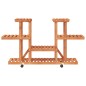 vidaXL Soporte para flores con ruedas madera maciza abeto 110x25x78 cm vidaXL Soporte para flores con ruedas madera maciza abeto 110x25x78 cm