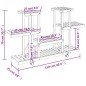 vidaXL Soporte para flores con ruedas madera maciza abeto 110x25x78 cm vidaXL Soporte para flores con ruedas madera maciza abeto 110x25x78 cm