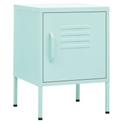 vidaXL Mesita de noche acero verde menta 35x35x51 cm
