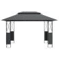 vidaXL Cenador con tejado acero gris antracita 400x300x270 cm vidaXL Cenador con tejado acero gris antracita 400x300x270 cm
