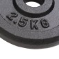 vidaXL Discos de pesas de hierro fundido 8 piezas 2,5 kg vidaXL Discos de pesas de hierro fundido 8 piezas 2,5 kg