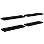 vidaXL Estantes flotantes pared 4 uds MDF negro brillo 120x23,5x3,8 cm vidaXL Estantes flotantes pared 4 uds MDF negro brillo 120x23,5x3,8 cm