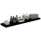 vidaXL Estantes flotantes pared 4 uds MDF negro brillo 120x23,5x3,8 cm vidaXL Estantes flotantes pared 4 uds MDF negro brillo 120x23,5x3,8 cm