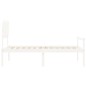 vidaXL Cama personas mayores cabecero madera maciza blanco 100x200 cm