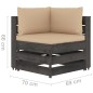 vidaXL Muebles de jardín 12 pzas con cojines madera impregnada gris vidaXL Muebles de jardín 12 pzas con cojines madera impregnada gris