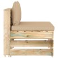 vidaXL Muebles de jardín 3 pzas con cojines madera impregnada verde vidaXL Muebles de jardín 3 pzas con cojines madera impregnada verde