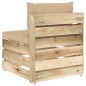 vidaXL Muebles de jardín 3 pzas con cojines madera impregnada verde vidaXL Muebles de jardín 3 pzas con cojines madera impregnada verde