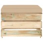 vidaXL Muebles de jardín 3 pzas con cojines madera impregnada verde vidaXL Muebles de jardín 3 pzas con cojines madera impregnada verde