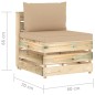 vidaXL Muebles de jardín 3 pzas con cojines madera impregnada verde vidaXL Muebles de jardín 3 pzas con cojines madera impregnada verde