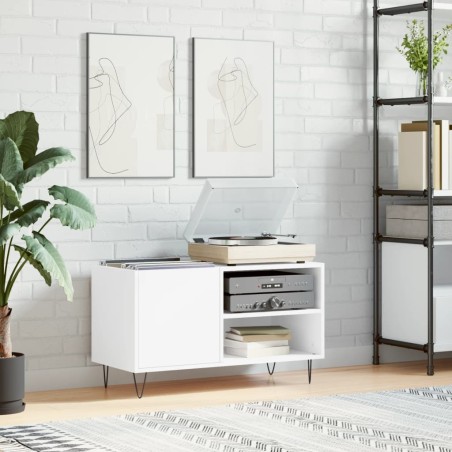 vidaXL Mueble para discos madera de ingeniería blanco 85x38x48 cm