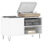 vidaXL Mueble para discos madera de ingeniería blanco 85x38x48 cm vidaXL Mueble para discos madera de ingeniería blanco 85x38x48 cm