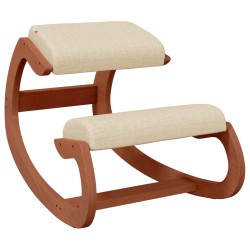 vidaXL Taburete rodillas madera contrachapada abedul crema 55x84x55 cm