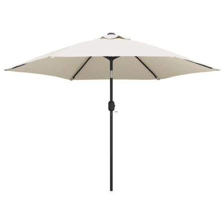 vidaXL Sombrilla blanca arena palo de acero 3 m
