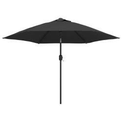 vidaXL Sombrilla de jardín con palo de metal 300 cm antracita