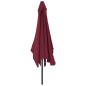 vidaXL Sombrilla de jardín con palo de metal 300x200 cm rojo burdeos vidaXL Sombrilla de jardín con palo de metal 300x200 cm rojo burdeos