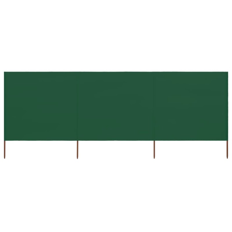 vidaXL Paravientod de playa de 3 paneles tela verde 400x160 cm vidaXL Paravientod de playa de 3 paneles tela verde 400x160 cm
