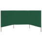 vidaXL Paravientod de playa de 3 paneles tela verde 400x160 cm vidaXL Paravientod de playa de 3 paneles tela verde 400x160 cm