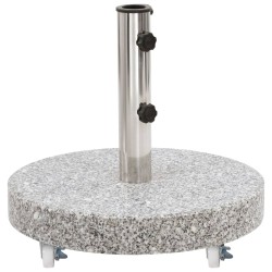 vidaXL Base de sombrilla redonda de granito gris 30 kg 