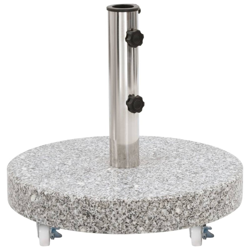 vidaXL Base de sombrilla redonda de granito gris 30 kg vidaXL Base de sombrilla redonda de granito gris 30 kg