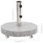 vidaXL Base de sombrilla redonda de granito gris 30 kg vidaXL Base de sombrilla redonda de granito gris 30 kg