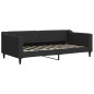 vidaXL Sofá cama con colchón tela negro 90x190 cm