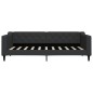 vidaXL Sofá cama con colchón tela negro 90x190 cm