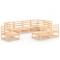 vidaXL Juego de muebles de jardín 8 piezas madera maciza de pino vidaXL Juego de muebles de jardín 8 piezas madera maciza de pino