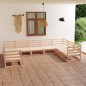 vidaXL Juego de muebles de jardín 9 piezas madera maciza de pino vidaXL Juego de muebles de jardín 9 piezas madera maciza de pino