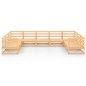 vidaXL Juego de muebles de jardín 9 piezas madera maciza de pino vidaXL Juego de muebles de jardín 9 piezas madera maciza de pino