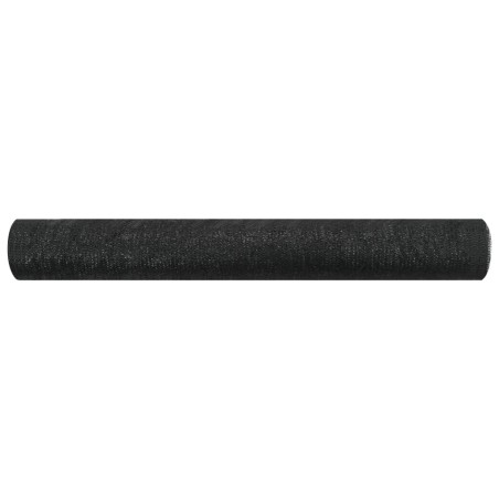 vidaXL Red de privacidad HDPE negro 2x25 m 75 g/m² 