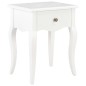 vidaXL Mesita de noche de madera maciza de pino blanco 40x30x50 cm