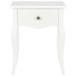 vidaXL Mesita de noche de madera maciza de pino blanco 40x30x50 cm