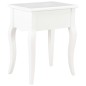 vidaXL Mesita de noche de madera maciza de pino blanco 40x30x50 cm