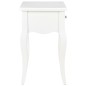 vidaXL Mesita de noche de madera maciza de pino blanco 40x30x50 cm