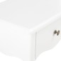 vidaXL Mesita de noche de madera maciza de pino blanco 40x30x50 cm